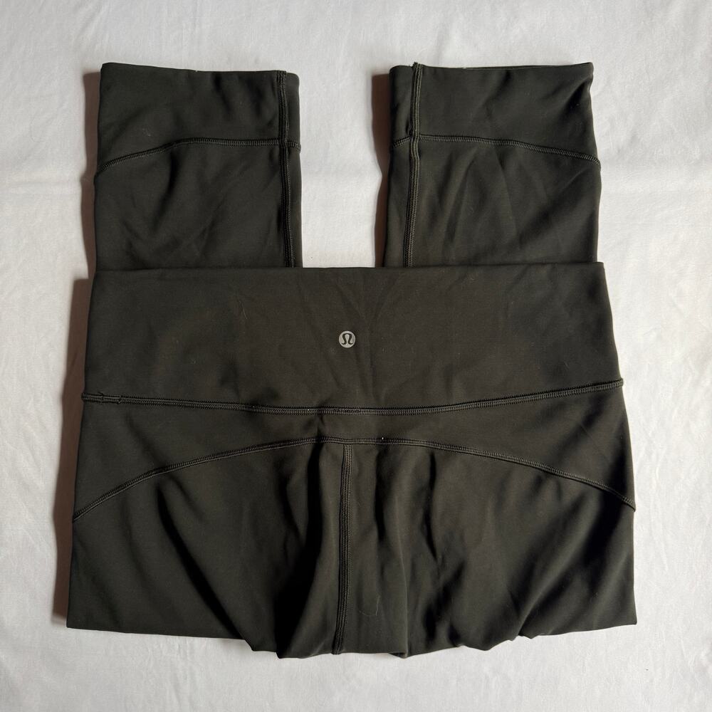 Lululemon Black Cropped Leggings Capri Running Pants Sz Unknown Activewear Yoga